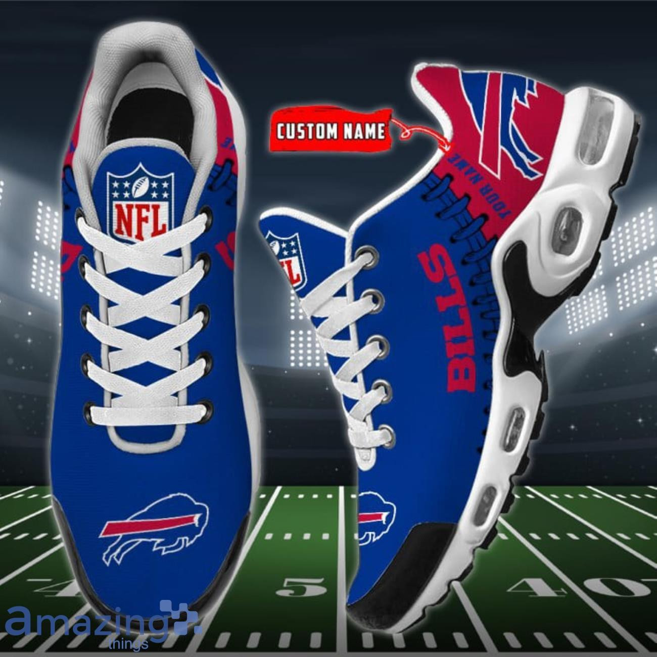 Personalized Buffalo Bills NFL Team Logo Rugby Ball Pattern TN Air Max ...