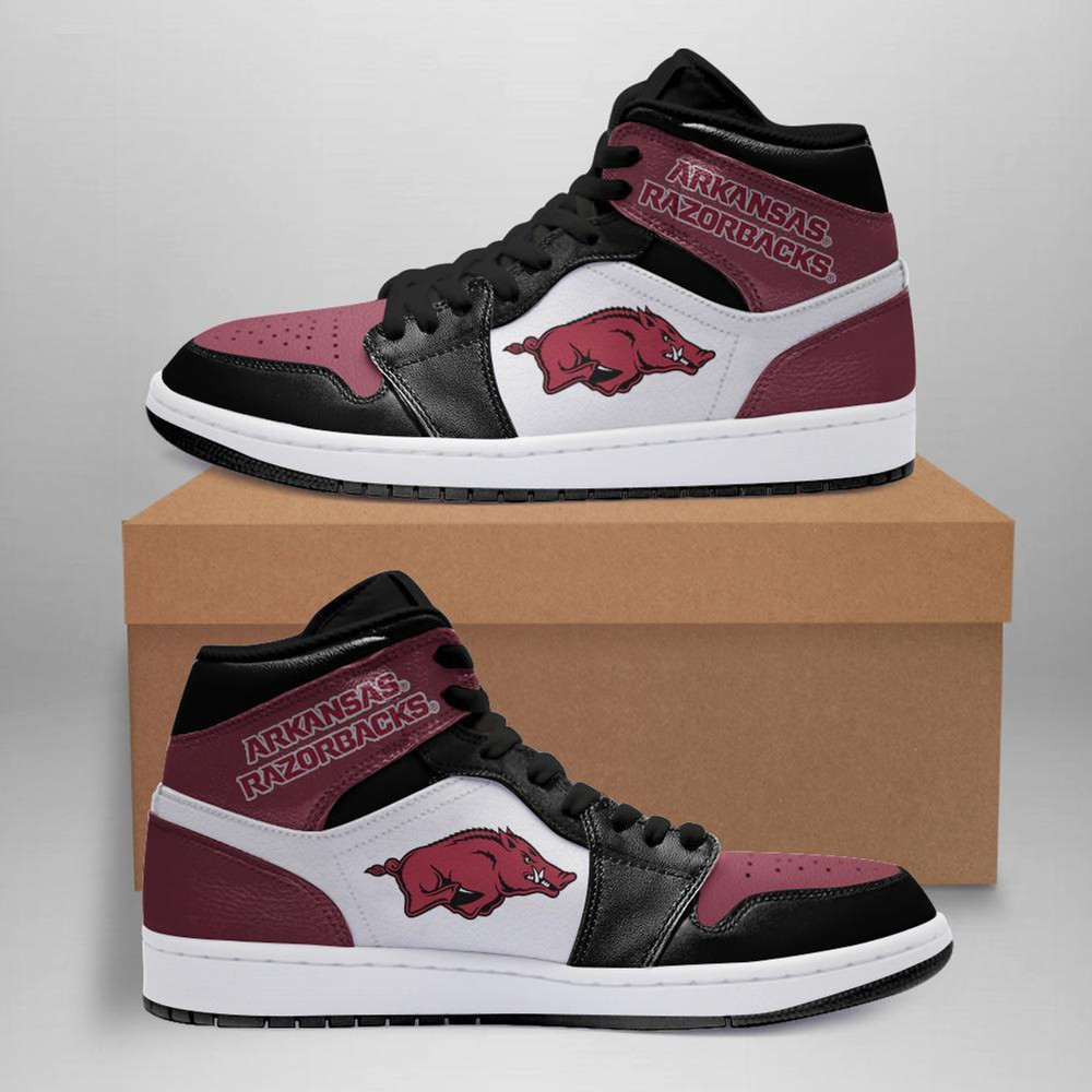 Razorback Red Color Code Arkansas Razorbacks Red White Jd1 High Sneakers - Xtrendingprint ...