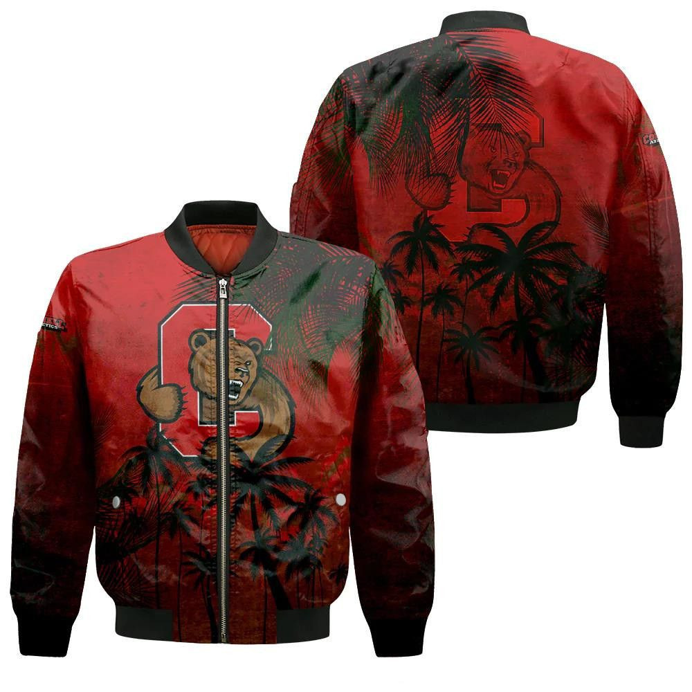 Cornell Big Red Bomber Jacket 3D Printed Coconut Tree Tropical Grunge ...
