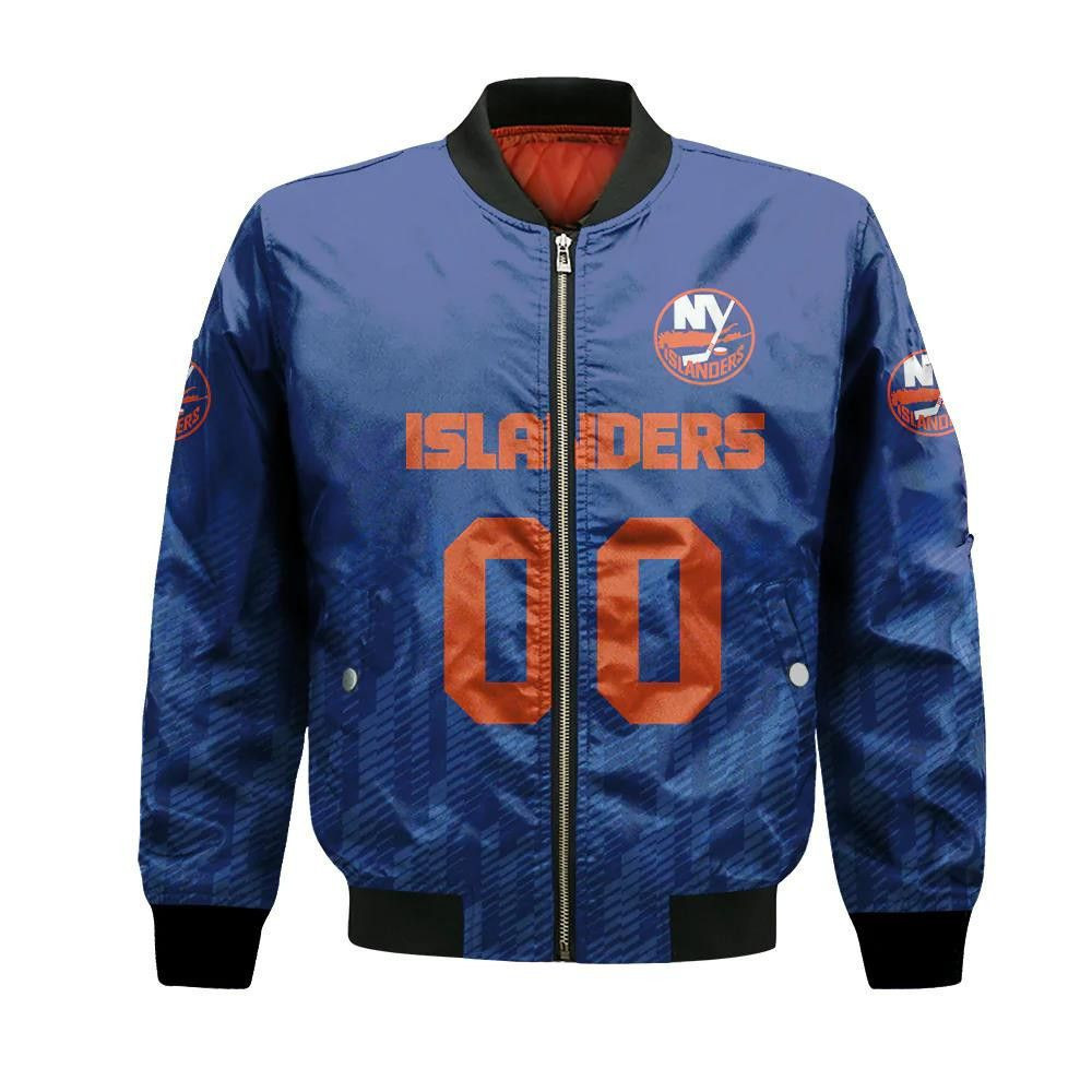 New York Islanders Bomber Jacket 3D Printed Team Logo Custom Text And ...
