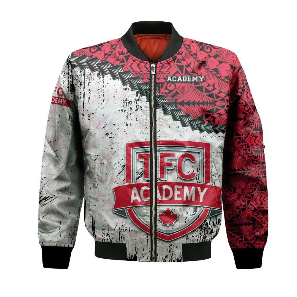 Tfc Academy Bomber Jacket 3D Printed Grunge Polynesian Tattoo ...