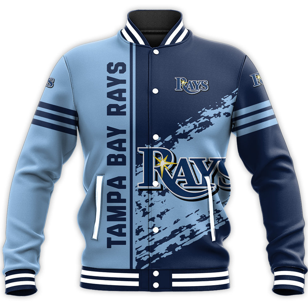 Tampa Rays Jacket Tampa Bay Rays Quarter Style Baseball Jacket - Snakeislandz