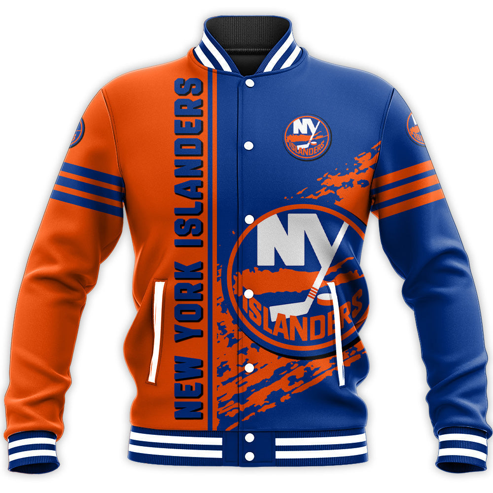 New York Islanders Baseball Jacket Quarter Style - NHL - Snakeislandz