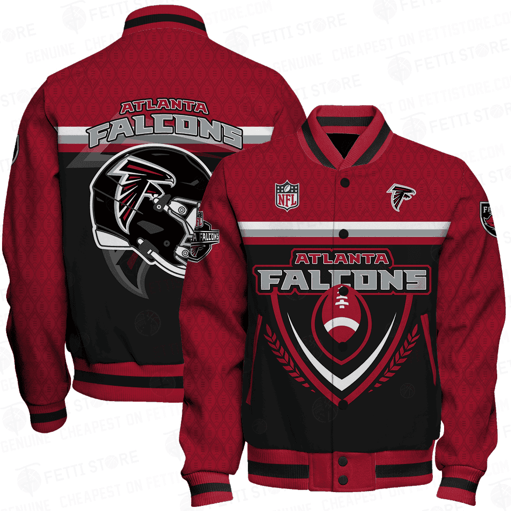 Falcons Knit Pattern Atlanta Falcons Traditional Football Pattern Varsity Jacket ...