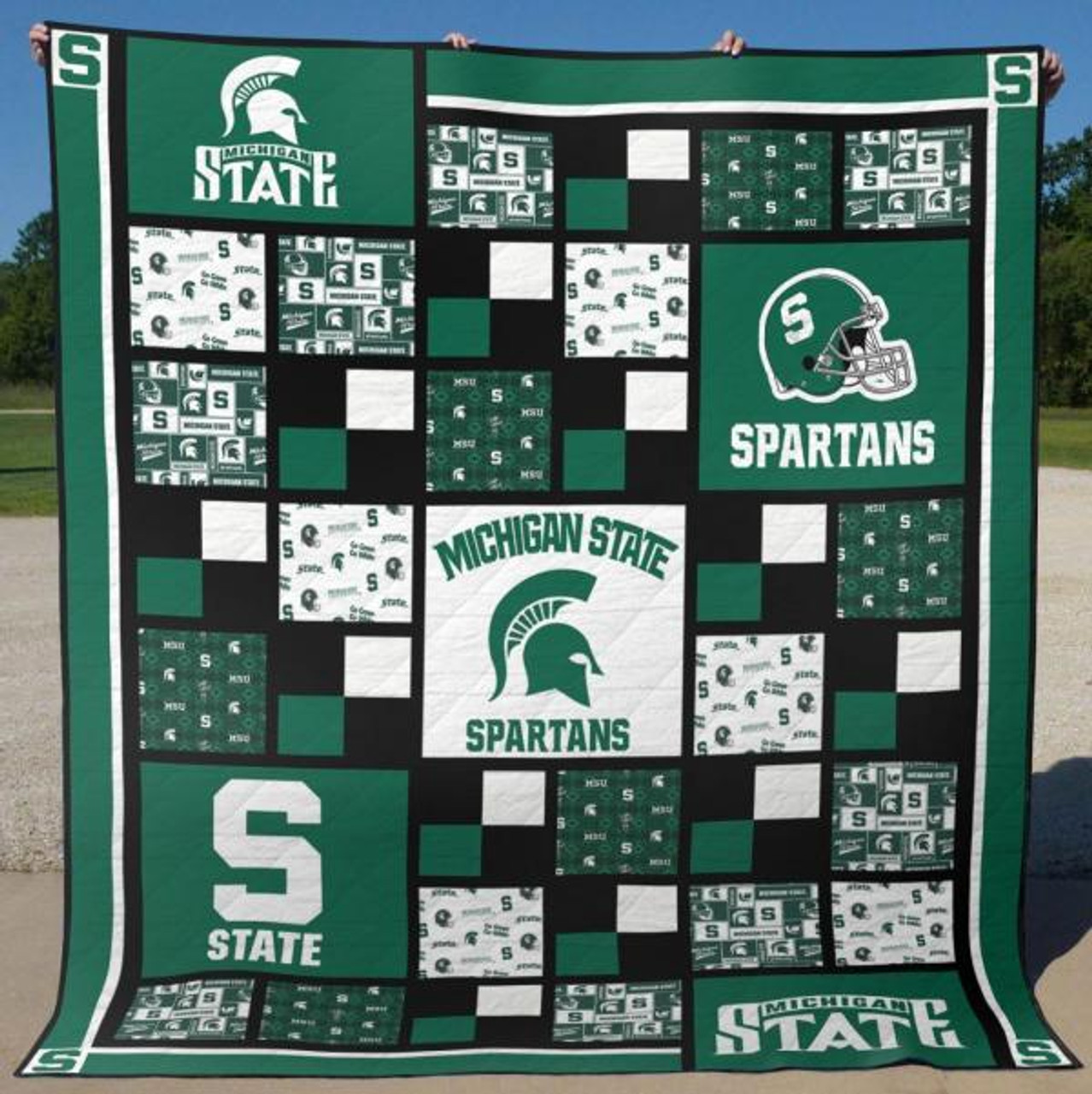 Michigan State Spartans 3D Full Printing Quilt V2 - Snakeislandz