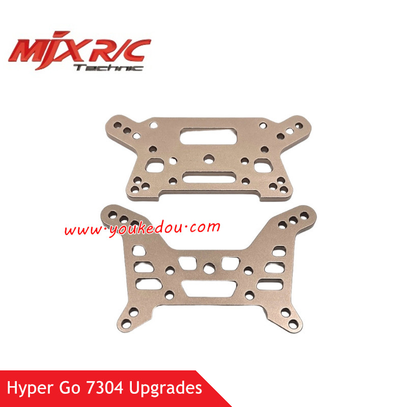 MJX Hyper Go 7304 Upgrade Parts Front and Rear Shock Mounts Champagne Gold