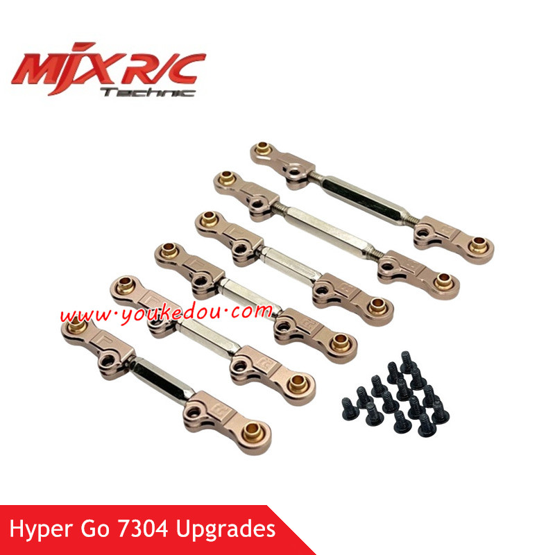 MJX Hyper Go 7304 Upgrade Parts Metal Adjustable Tie Rods Champagne Gold P73200 P73240