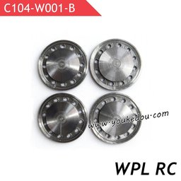 WPL C104 Upgrade Parts Wheel Hub Cover Sliver Style B