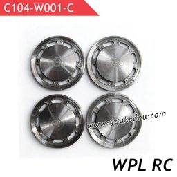 WPL C104 Upgrade Parts Wheel Hub Cover Sliver Style C