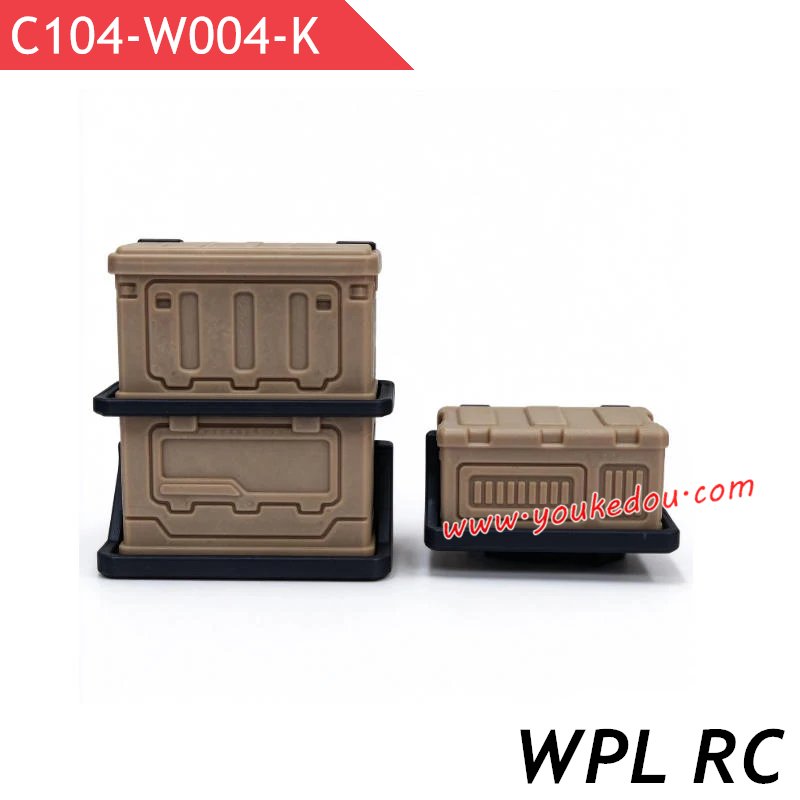 WPL C104 Upgrade Parts Rear Storage Box Khaki