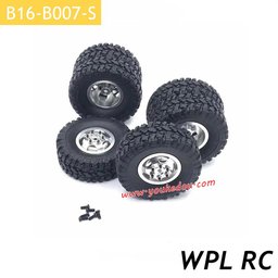 4WD Sliver Wheel Hub Set with Tires Set