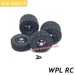 4WD Black Wheel Hub Set with Tires Set
