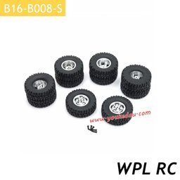 6WD Sliver Wheel Hub with Tires Set