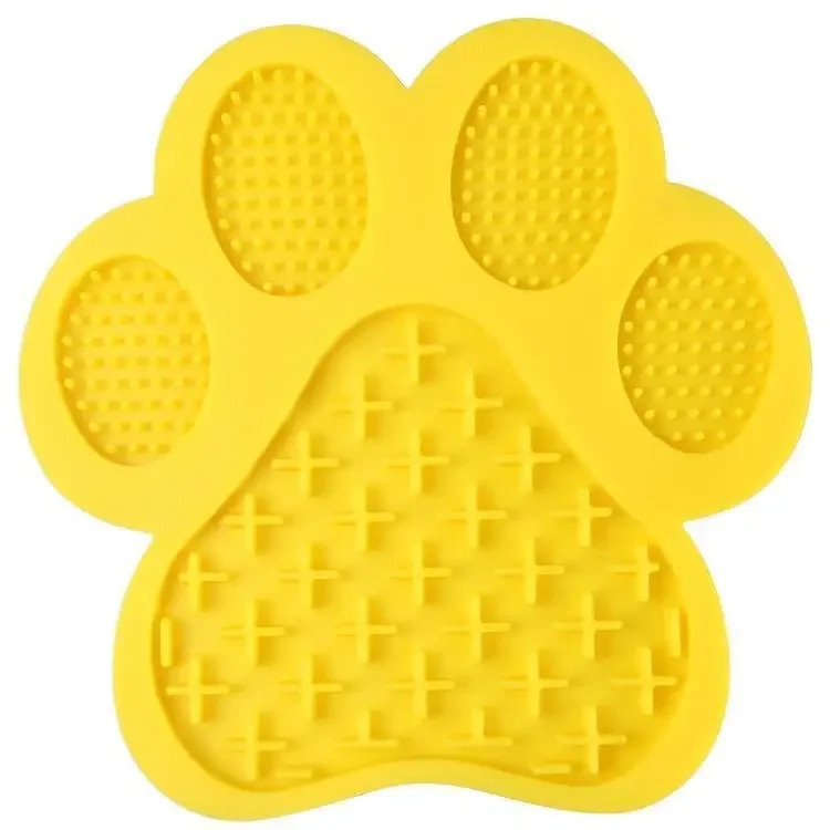 Paw-shaped dog lick mat