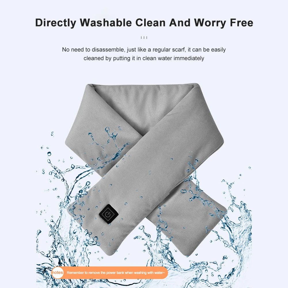 Washable heated scarf