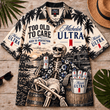 Michelob Ultra Too Old To Care Skeleton Vintage Hawaiian Shirt