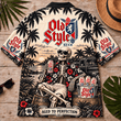 Old Style Beer Too Old To Care Skeleton Vintage Hawaiian Shirt