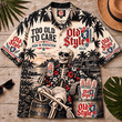Old Style Beer Too Old To Care Skeleton Vintage Hawaiian Shirt