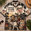 Shiner Bock Too Old To Care Skeleton Vintage Hawaiian Shirt