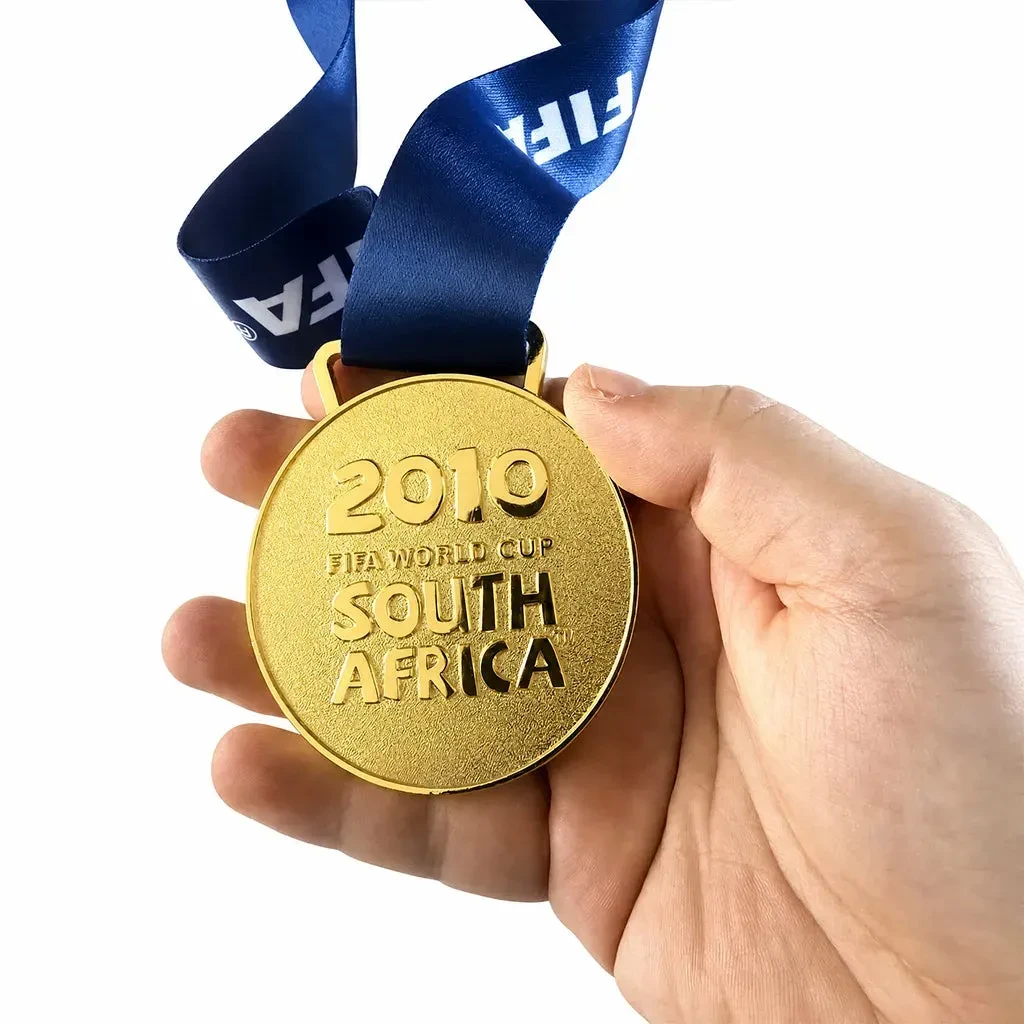 2010 South Africa World Cup Spain Champion Replica Gold Medal Display Frame, La Roja Football Memorabilia Wall Decor