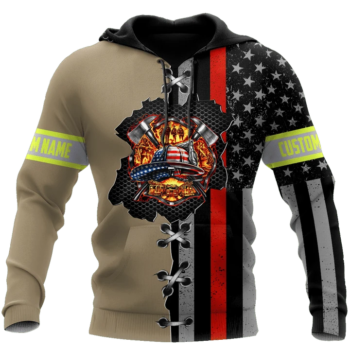 Customize Name Firefighter 3D All Over Printed Shirts