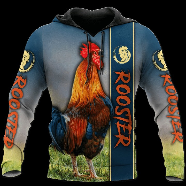 Rooster 3D All Over Printed Unisex Deluxe Hoodie