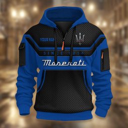 Maserati DMHT1761 3D Half-zip Hoodie Multicolor