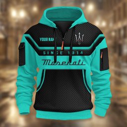 Maserati DMHT1761 3D Half-zip Hoodie Multicolor