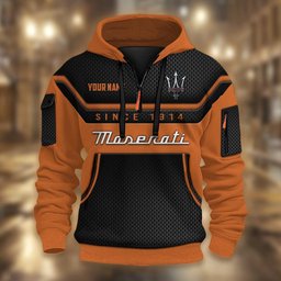 Maserati DMHT1761 3D Half-zip Hoodie Multicolor