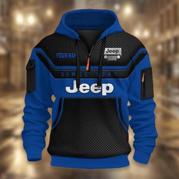 Jeep DMHT1754 3D Half-zip Hoodie Multicolor