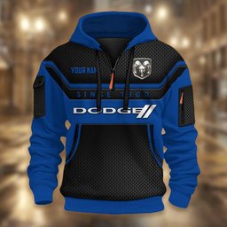 Dodge DMHT1738 3D Half-zip Hoodie Multicolor