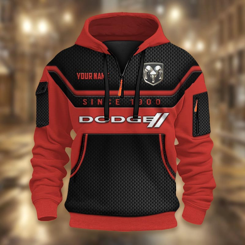 Dodge DMHT1738 3D Half-zip Hoodie Multicolor