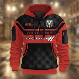 Dodge DMHT1738 3D Half-zip Hoodie Multicolor