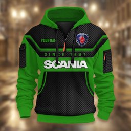 Scania DMHT1780 3D Half-zip Hoodie Multicolor