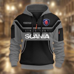 Scania DMHT1780 3D Half-zip Hoodie Multicolor
