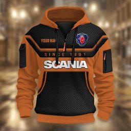 Scania DMHT1780 3D Half-zip Hoodie Multicolor