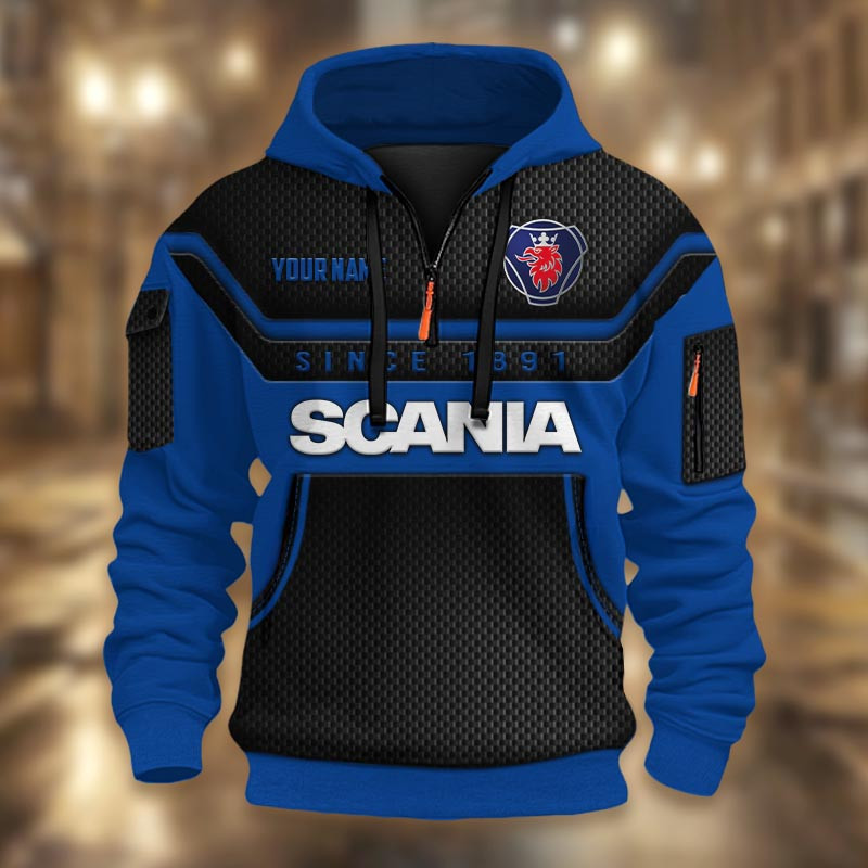 Scania DMHT1780 3D Half-zip Hoodie Multicolor