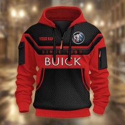 Buick DMHT1728 3D Half-zip Hoodie Multicolor