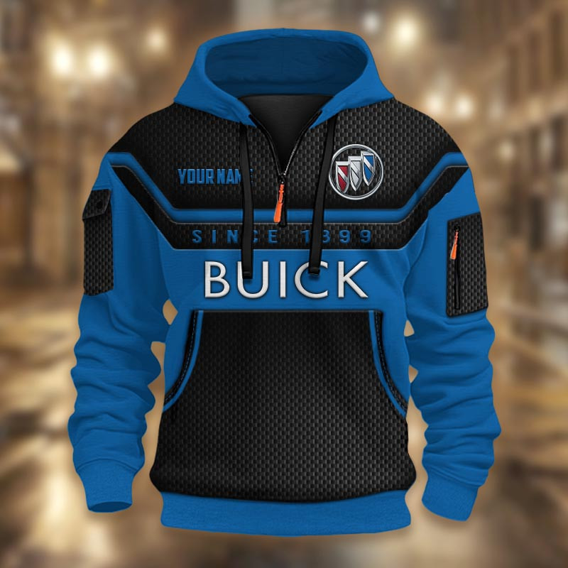 Buick DMHT1728 3D Half-zip Hoodie Multicolor