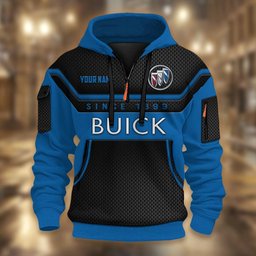 Buick DMHT1728 3D Half-zip Hoodie Multicolor