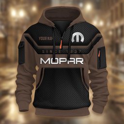 Mopar DMHT1767 3D Half-zip Hoodie Multicolor