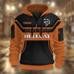 Hellcat DMHT1747 3D Half-zip Hoodie Multicolor