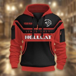 Hellcat DMHT1747 3D Half-zip Hoodie Multicolor