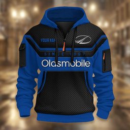 Oldsmobile DMHT1769 3D Half-zip Hoodie Multicolor