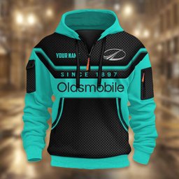 Oldsmobile DMHT1769 3D Half-zip Hoodie Multicolor