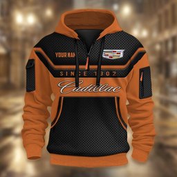 Cadillac DMHT1729 3D Half-zip Hoodie Multicolor