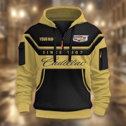 Cadillac DMHT1729 3D Half-zip Hoodie Multicolor