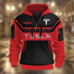 Tesla DMHT1789 3D Half-zip Hoodie Multicolor