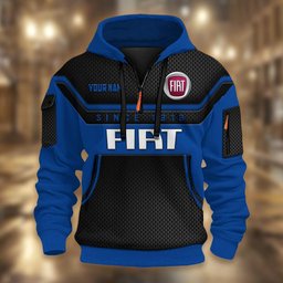 Fiat DMHT1740 3D Half-zip Hoodie Multicolor