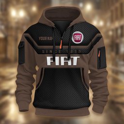 Fiat DMHT1740 3D Half-zip Hoodie Multicolor